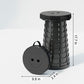 Collapsible Folding Stool with Adjustable Height Portable Retractable Design and Carry Handle