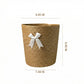 Round Storage Basket Decorative Rope Organizer with Bow Accent and Open Top Design