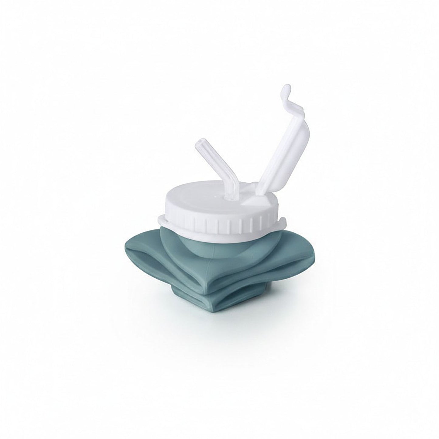 Collapsible Silicone Water Bottle with Straw Leak Resistant Folding Design and Compact Travel Size