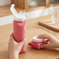 Collapsible Silicone Water Bottle with Straw Leak Resistant Folding Design and Compact Travel Size