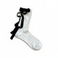 Knee High Bow Ribbon Socks with Ruffle Trim, Soft Stretch Tall Dress Socks