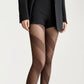 Sheer Geometric Stripe Tights with Stretch Fit, Lightweight Patterned Pantyhose Stockings