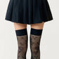 Sheer Floral Over The Knee Socks, Stretch Fit Lightweight Patterned Thigh High Stockings