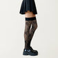 Sheer Floral Over The Knee Socks, Stretch Fit Lightweight Patterned Thigh High Stockings