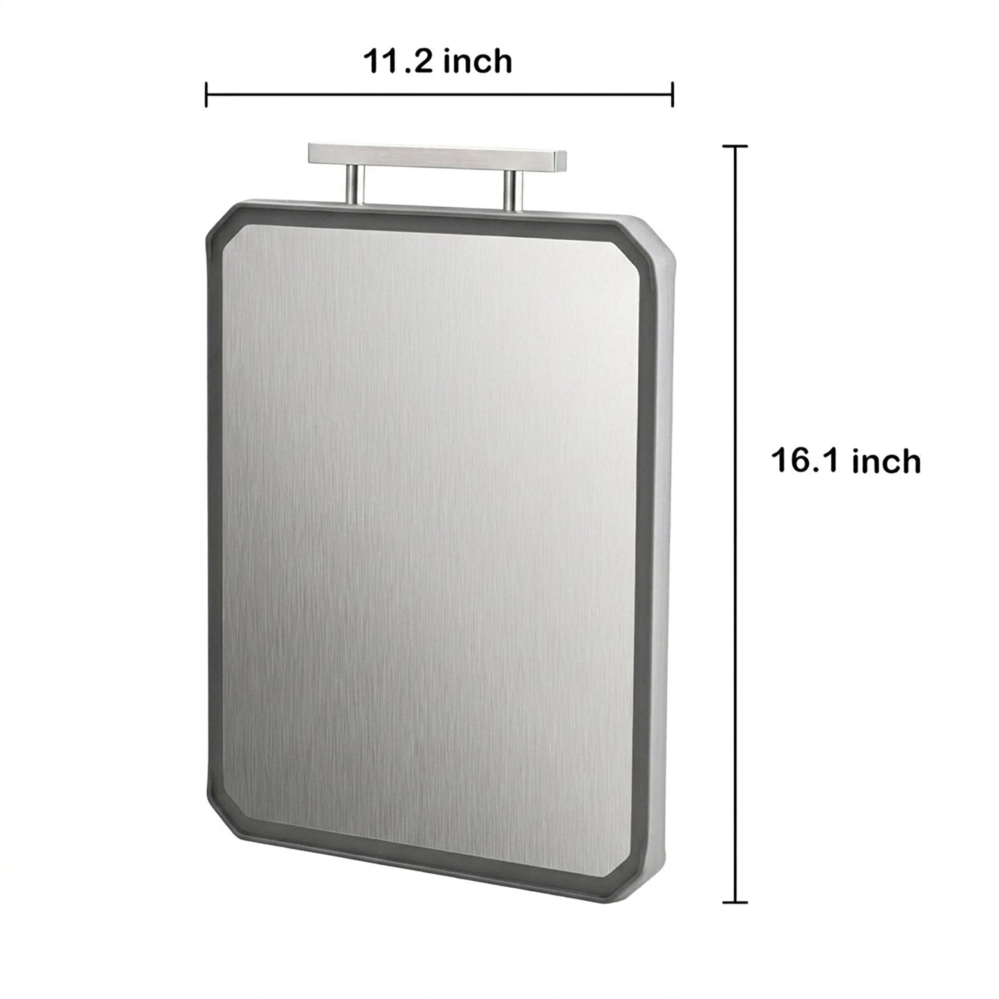 Stainless Steel Cutting Board with Double Sided Kitchen Chopping Board Durable Food Prep Surface
