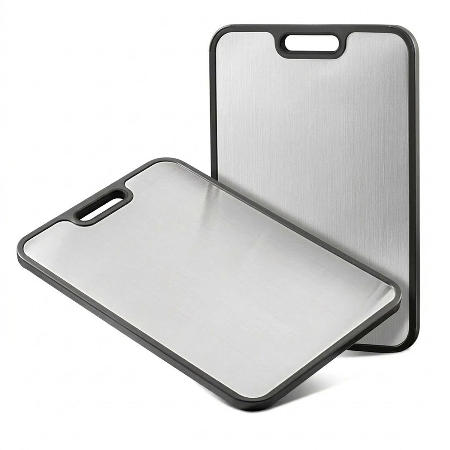 Stainless Steel Cutting Board with Double Sided Kitchen Chopping Board Durable Food Prep Surface