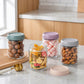Glass Storage Jars with Airtight Lids Food Storage Containers Kitchen Canisters Set