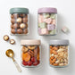 Glass Storage Jars with Airtight Lids Food Storage Containers Kitchen Canisters Set