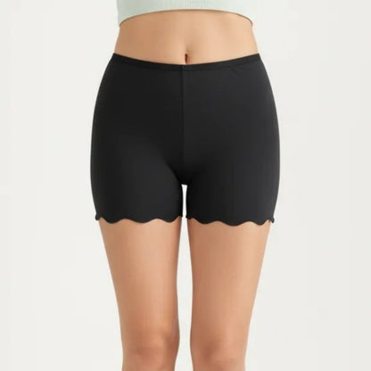 Seamless Shaping Shorts with Scalloped Hem, High Stretch Fit and Smooth Lightweight Design