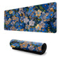 Gaming Mouse Pad Desk Mat with Floral Print Stitched Edges for Keyboard and Laptop
