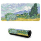 Gaming Mouse Pad Large Desk Mat with Impressionist Art Print for Keyboard Laptop and Office