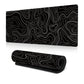 Extended Gaming Mouse Pad Large Desk Mat with Modern Topographic Pattern for Office