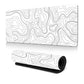 Extended Gaming Mouse Pad Large Desk Mat with Modern Topographic Pattern for Office