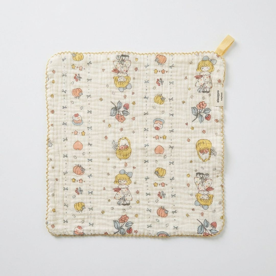 Baby Cotton Muslin Washcloth 10x10 Inch Soft Absorbent Toddler Face Towel with Loop