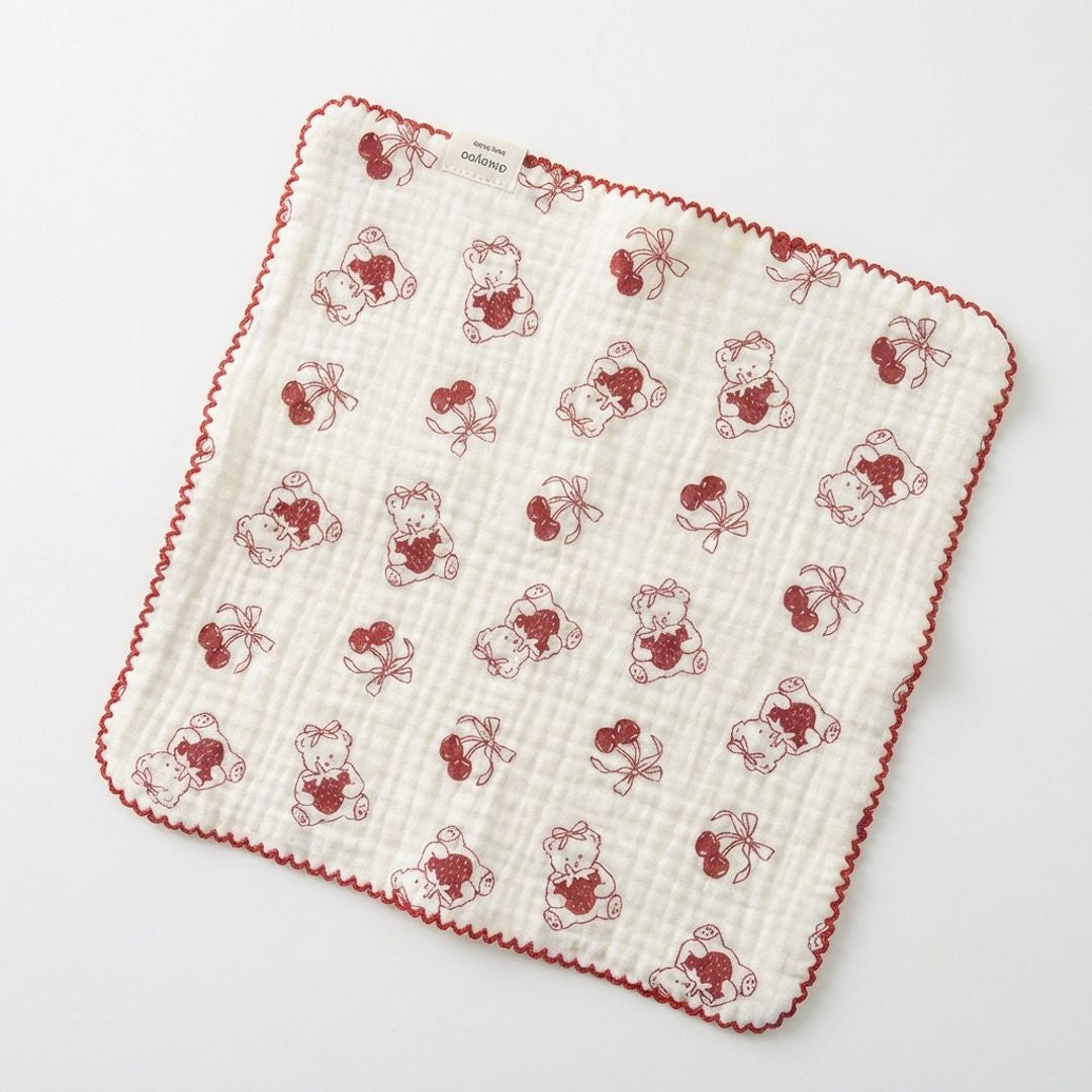 Baby Cotton Muslin Washcloth 10x10 Inch Soft Absorbent Toddler Face Towel with Loop