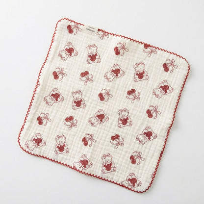 Baby Cotton Muslin Washcloth 10x10 Inch Soft Absorbent Toddler Face Towel with Loop