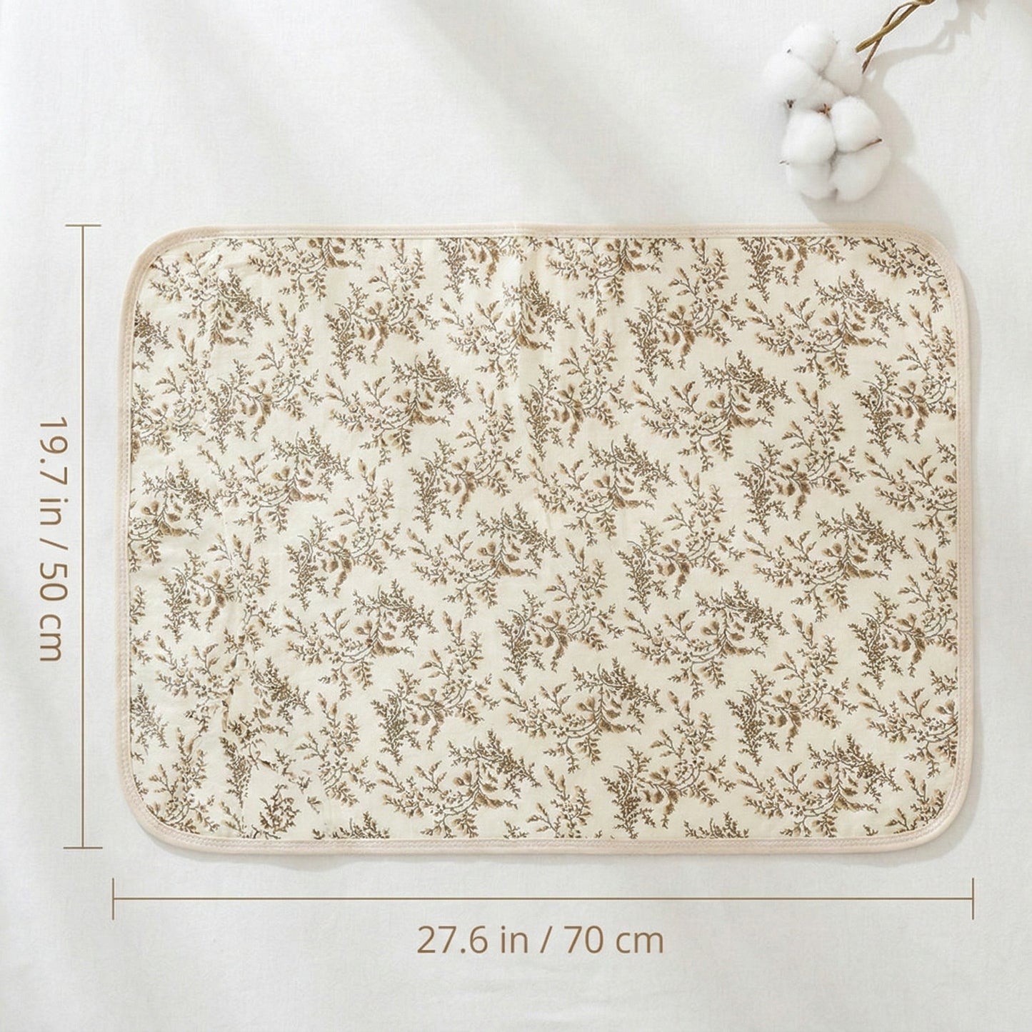 Waterproof Baby Changing Pad Reusable Crib Mattress Protector 27.6 x 19.7 Inches
