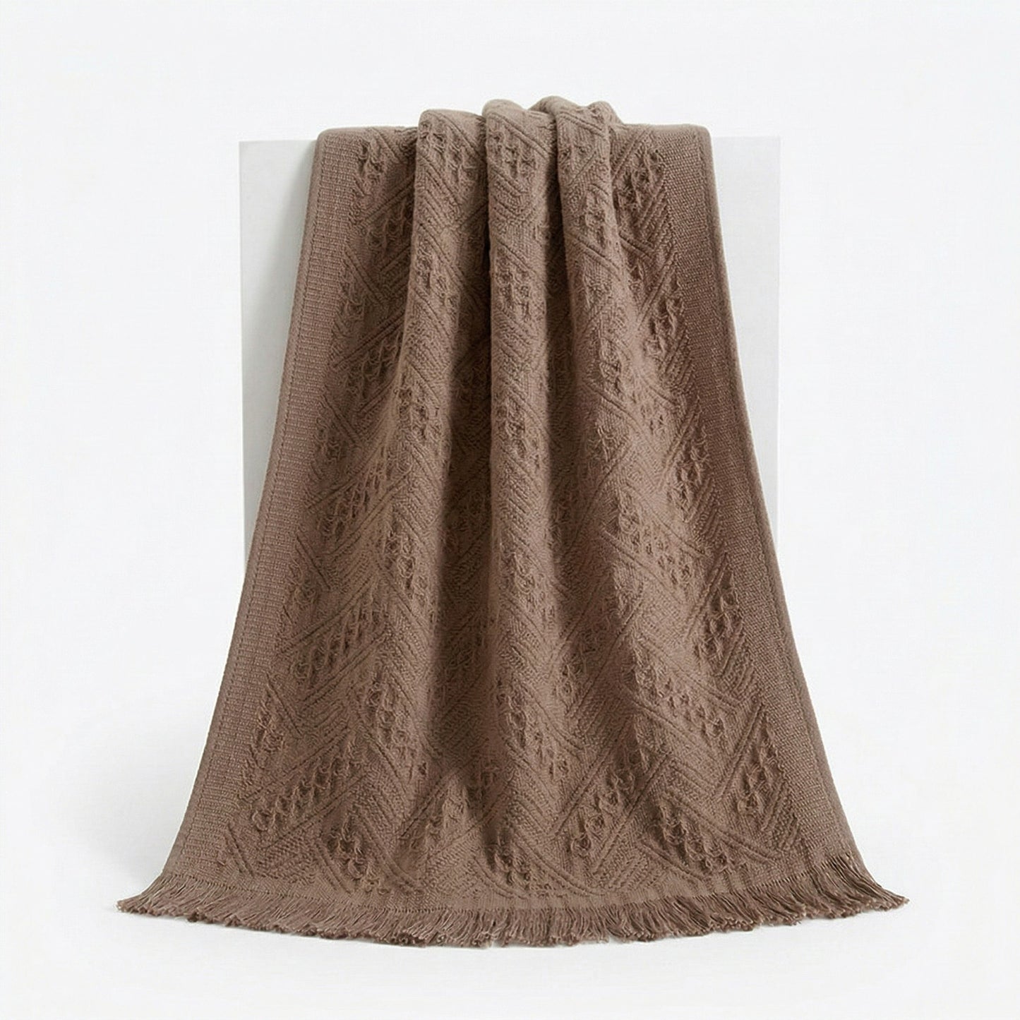 Textured Fringe Hand Towel 13x29 Inch Decorative Guest Towel Gift Ready