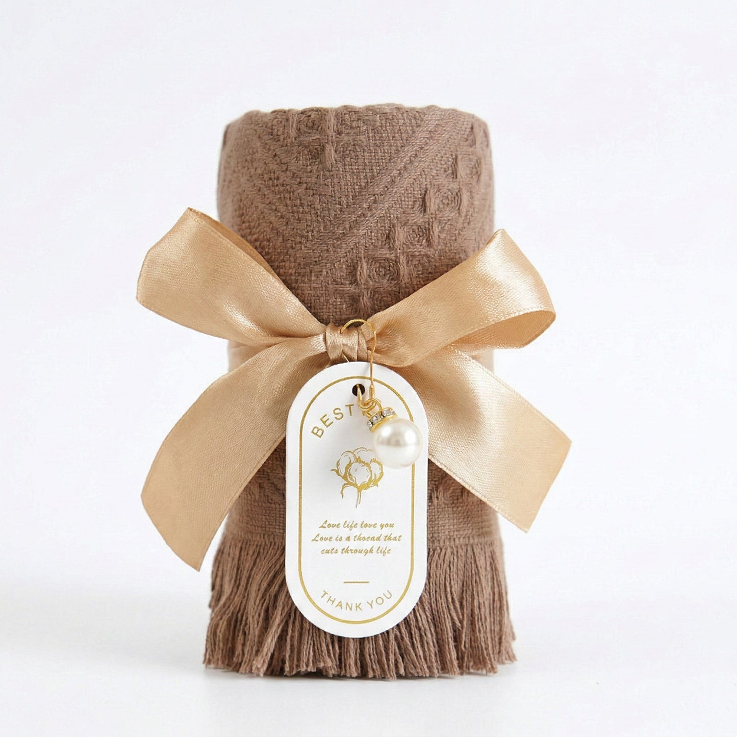 Textured Fringe Hand Towel 13x29 Inch Decorative Guest Towel Gift Ready