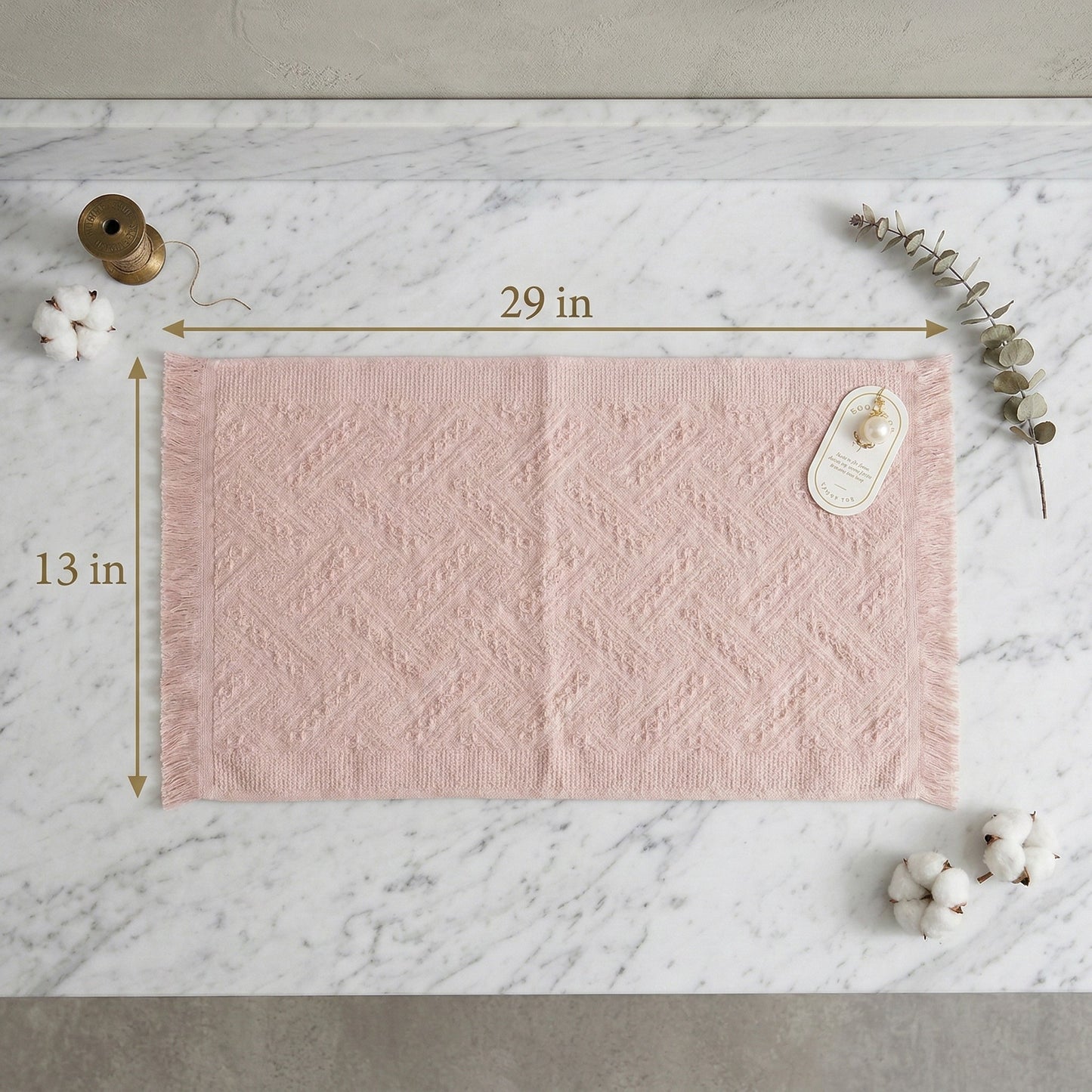 Textured Fringe Hand Towel 13x29 Inch Decorative Guest Towel Gift Ready