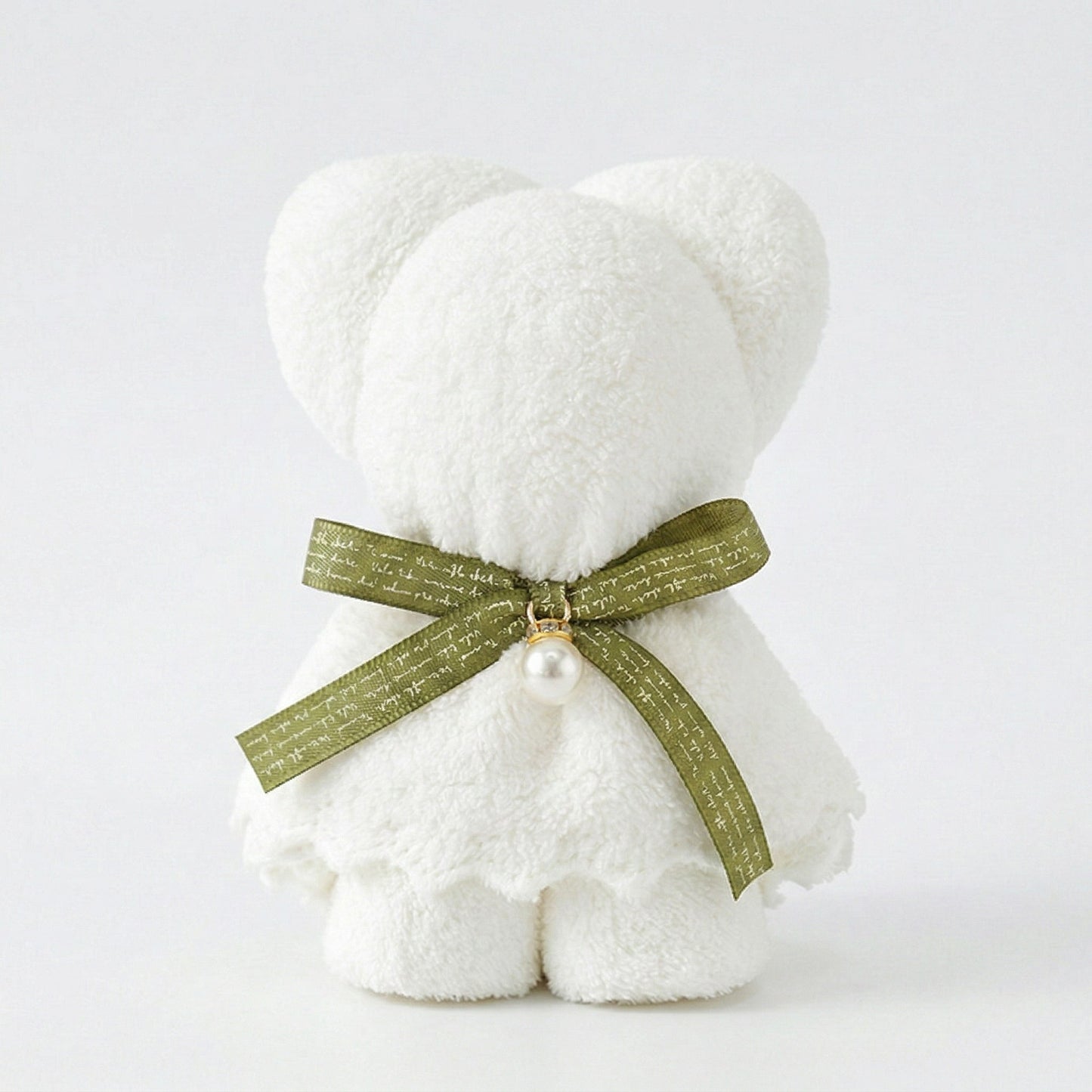 Bear Shaped Washcloth 11.8 Inch Soft Plush Face Towel Gift Ready Design