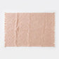 Soft Cotton Decorative Hand Towel with Fringe Edges Textured Pattern Bathroom Guest Towel