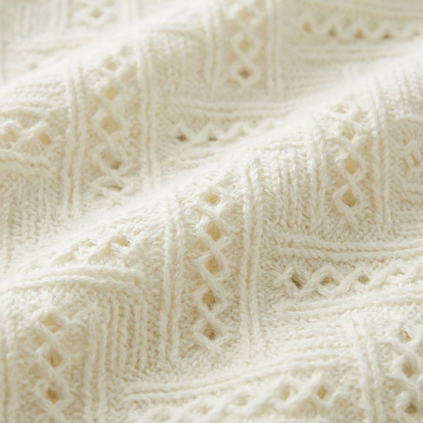 Soft Cotton Decorative Hand Towel with Fringe Edges Textured Pattern Bathroom Guest Towel
