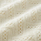 Soft Cotton Decorative Hand Towel with Fringe Edges Textured Pattern Bathroom Guest Towel