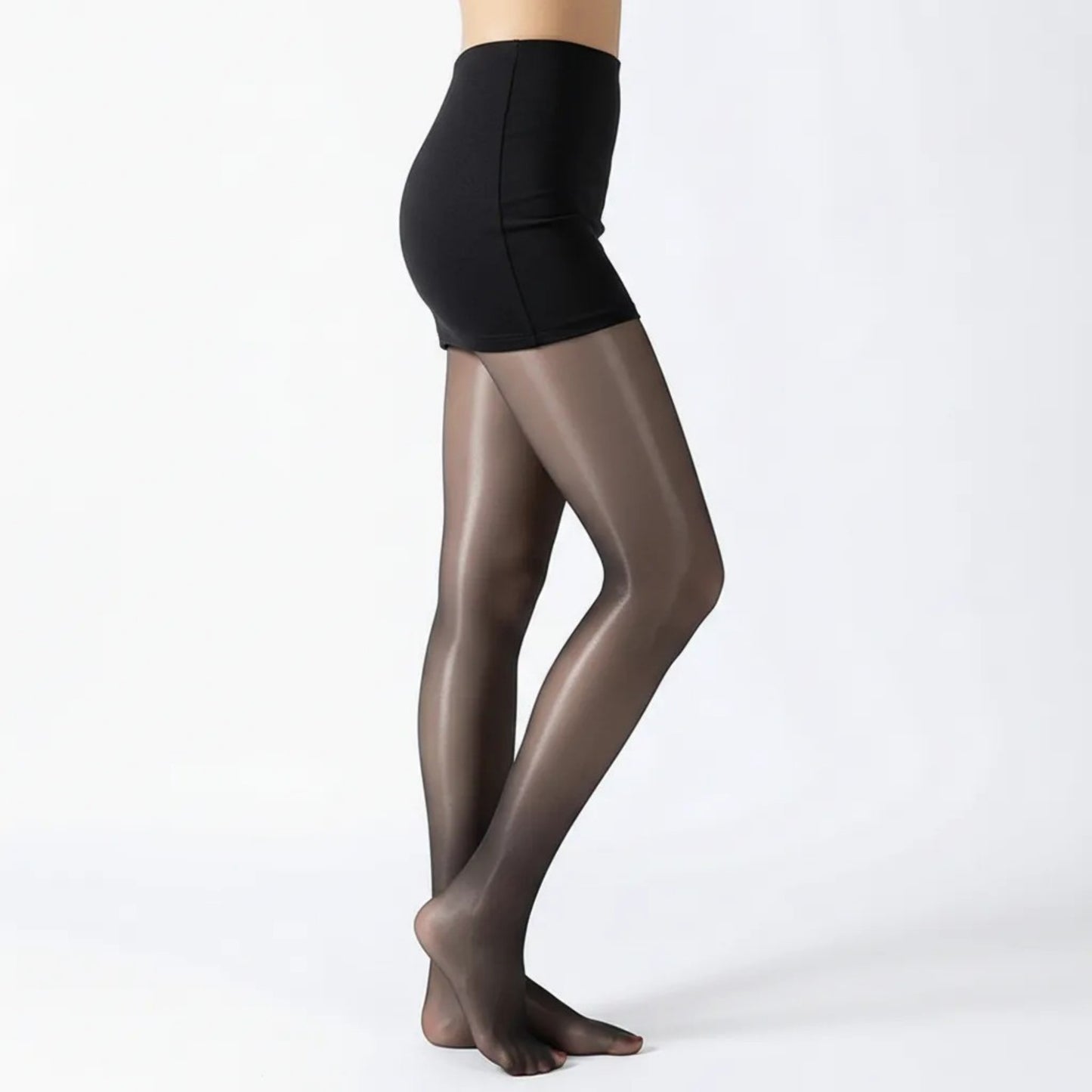 3-Pack Sheer Glossy Shine Tights with Ultra Smooth Stretch Knit Hosiery Pantyhose