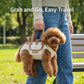 Small Dog Carrier Bag with Adjustable Shoulder Strap Hands Free Pet Carrying Harness for Travel