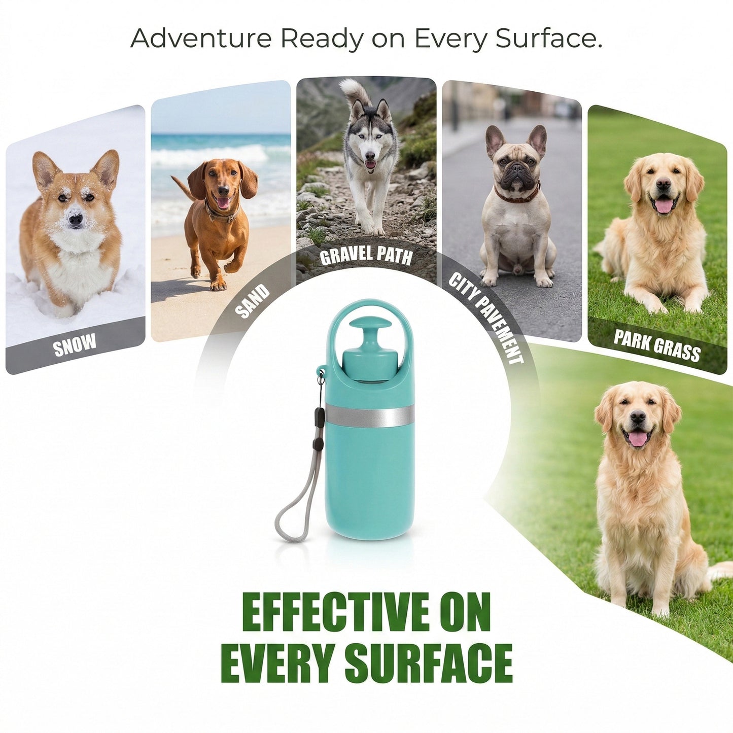 Dog Pooper Scooper with Built In Bag Dispenser Portable Pet Waste Picker for Outdoor Walks