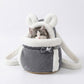 Cat Carrier Bag Soft Plush Rabbit Ear Pet Backpack Travel Carrier for Small Cats and Kittens
