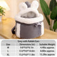 Cat Carrier Bag Soft Plush Rabbit Ear Pet Backpack Travel Carrier for Small Cats and Kittens
