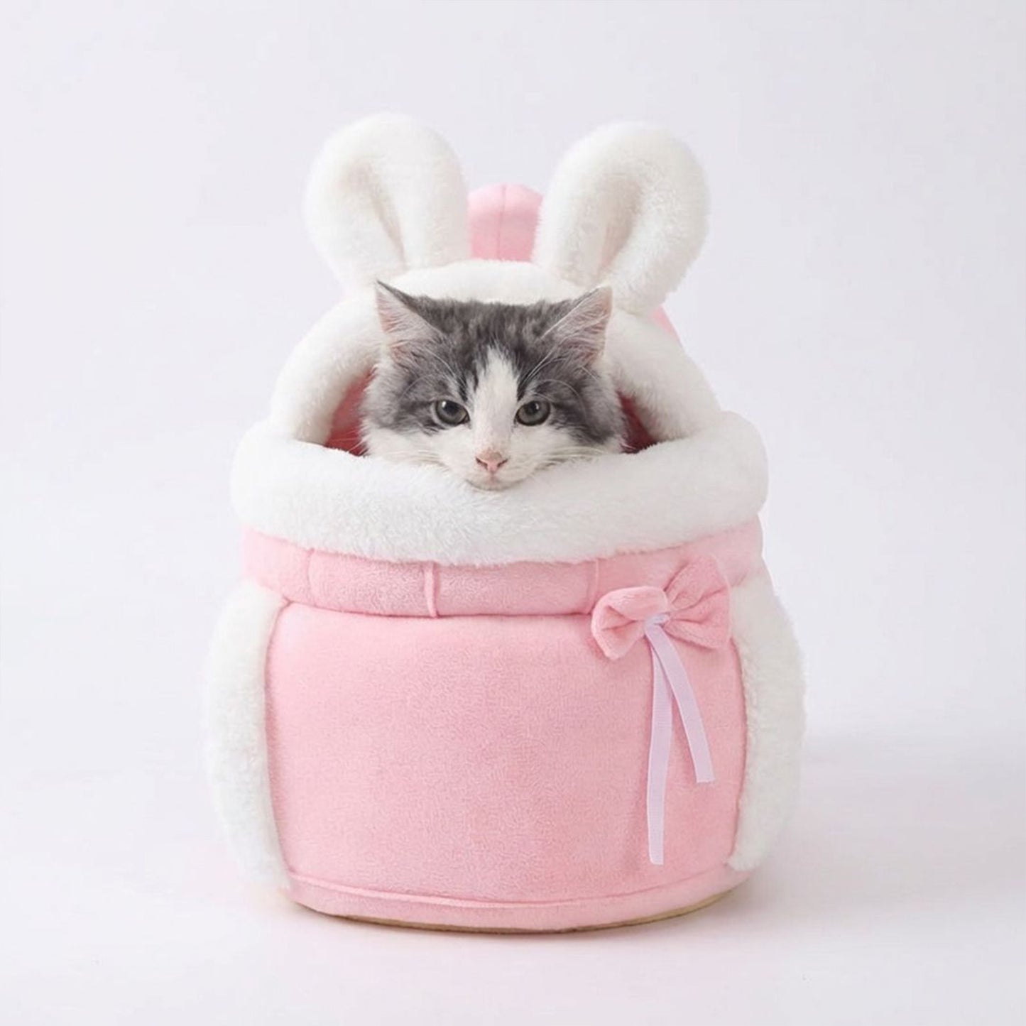 Cat Carrier Bag Soft Plush Rabbit Ear Pet Backpack Travel Carrier for Small Cats and Kittens