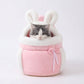 Cat Carrier Bag Soft Plush Rabbit Ear Pet Backpack Travel Carrier for Small Cats and Kittens