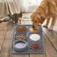 6 in 1 Dog Lick Mat Slow Feeder with Bowl Multifunction Pet Feeding Mat Non Slip Silicone