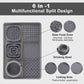 6 in 1 Dog Lick Mat Slow Feeder with Bowl Multifunction Pet Feeding Mat Non Slip Silicone