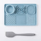 6 in 1 Dog Lick Mat Slow Feeder with Bowl Multifunction Pet Feeding Mat Non Slip Silicone