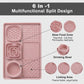 6 in 1 Dog Lick Mat Slow Feeder with Bowl Multifunction Pet Feeding Mat Non Slip Silicone