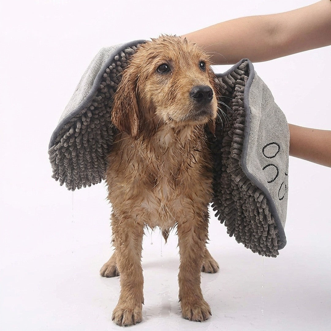 Microfiber Dog Drying Towel Mitt Super Absorbent Pet Bath Towel Fast Dry Dog Grooming Towel
