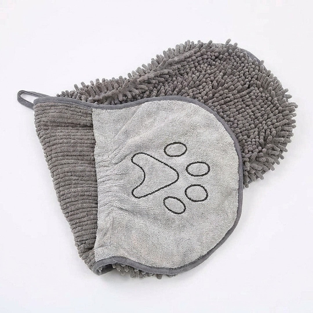 Microfiber Dog Drying Towel Mitt Super Absorbent Pet Bath Towel Fast Dry Dog Grooming Towel