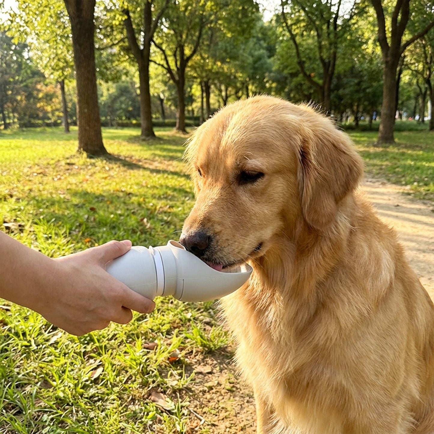 Portable Dog Water Bottle with Built-in Bowl Leakproof Travel Pet Water Dispenser for Dogs