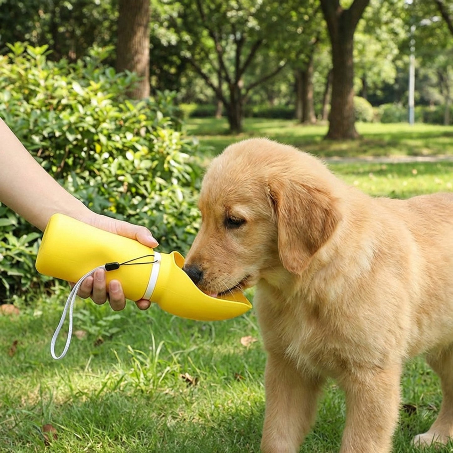 Portable Dog Water Bottle with Built-in Bowl Leakproof Travel Pet Water Dispenser for Dogs