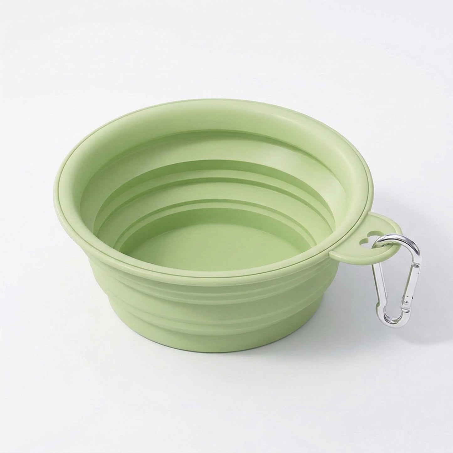 Collapsible Dog Travel Bowl with Carabiner Portable Silicone Pet Water and Food Bowl 12 oz
