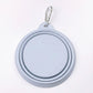Collapsible Dog Travel Bowl with Carabiner Portable Silicone Pet Water and Food Bowl 12 oz