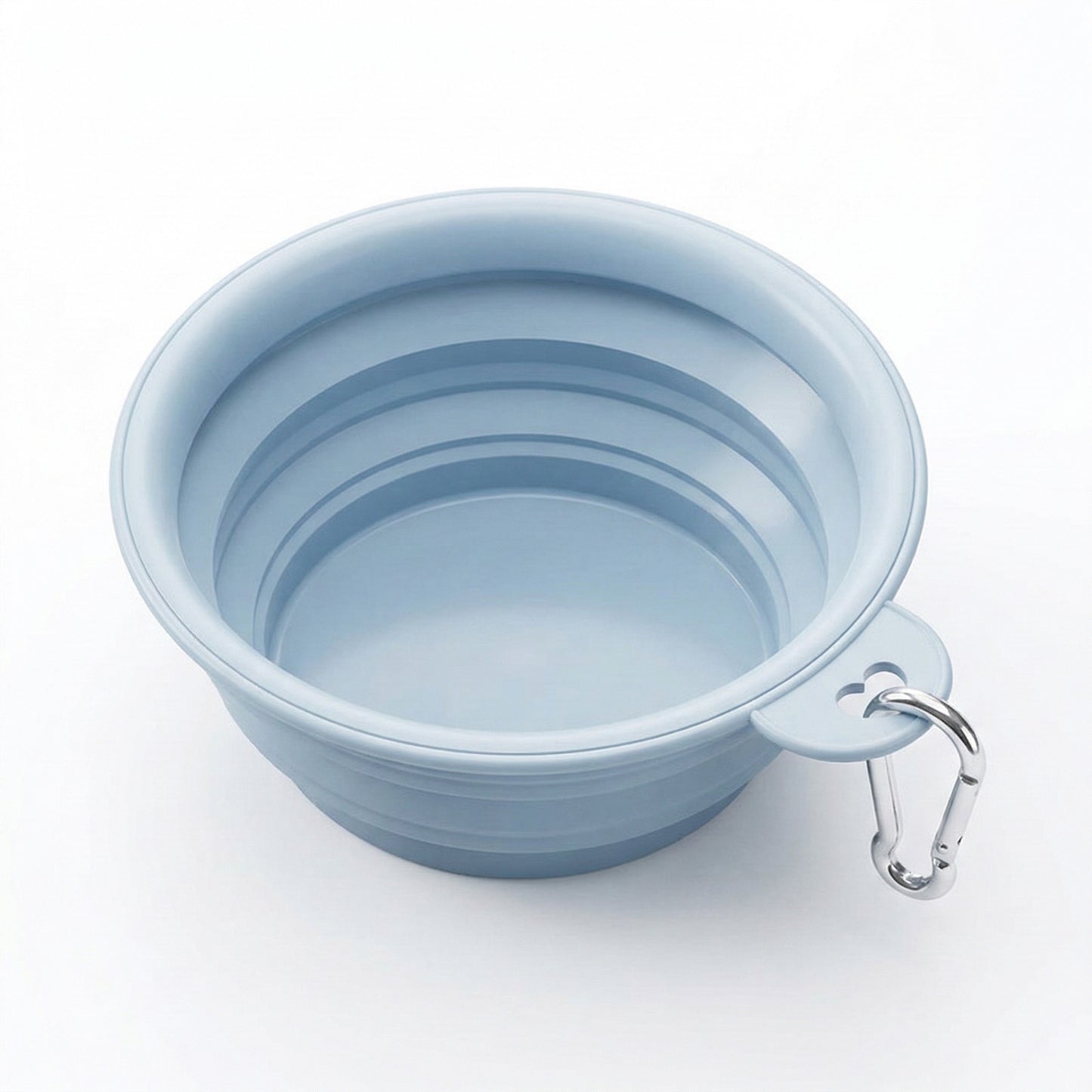 Collapsible Dog Travel Bowl with Carabiner Portable Silicone Pet Water and Food Bowl 12 oz