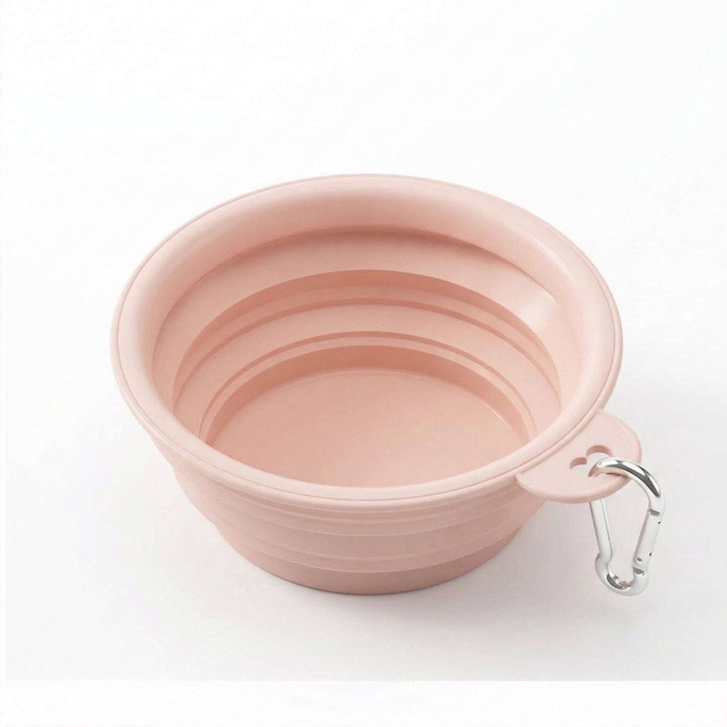 Collapsible Dog Travel Bowl with Carabiner Portable Silicone Pet Water and Food Bowl 12 oz
