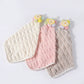 3 Pack Coral Fleece Hanging Hand Towels Absorbent Kitchen Bathroom Quick Dry Cleaning Towels