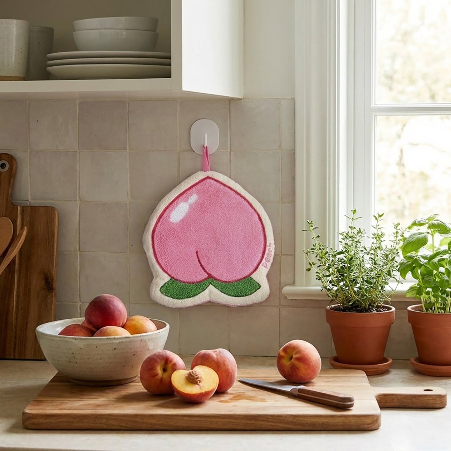 3 Pack Hanging Hand Towels Cute Fruit Shape Kitchen Bathroom Quick Dry Decorative Cleaning Towels