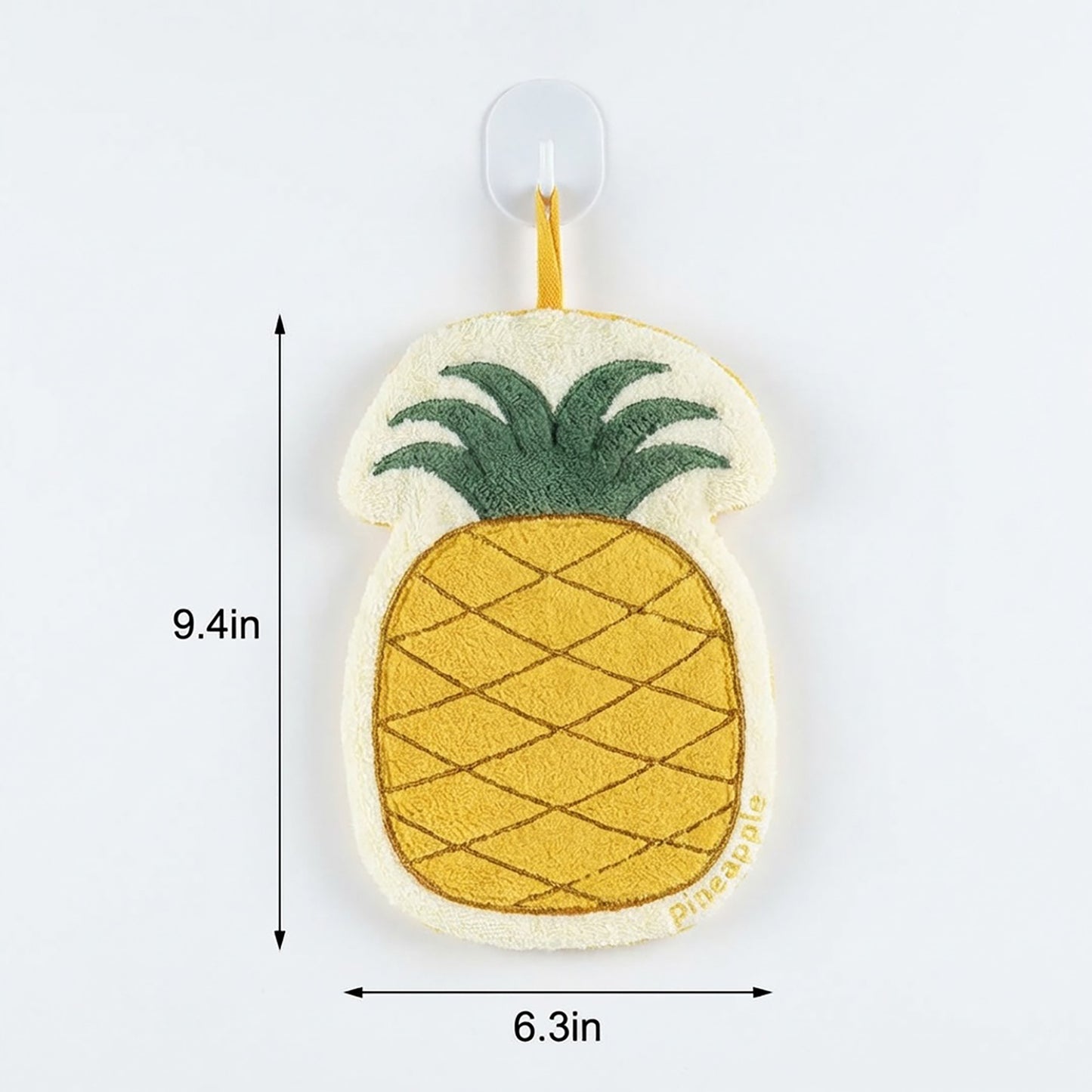3 Pack Hanging Hand Towels Cute Fruit Shape Kitchen Bathroom Quick Dry Decorative Cleaning Towels